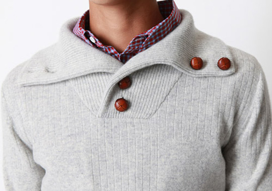 Band Of Outsiders Split Collar Sweater