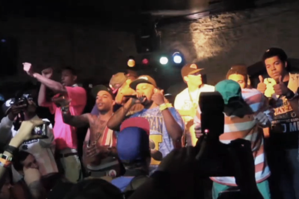 Hollywood Holt, Chuck Inglish and Sir Michael Rocks share the stage during The Cool Kids set