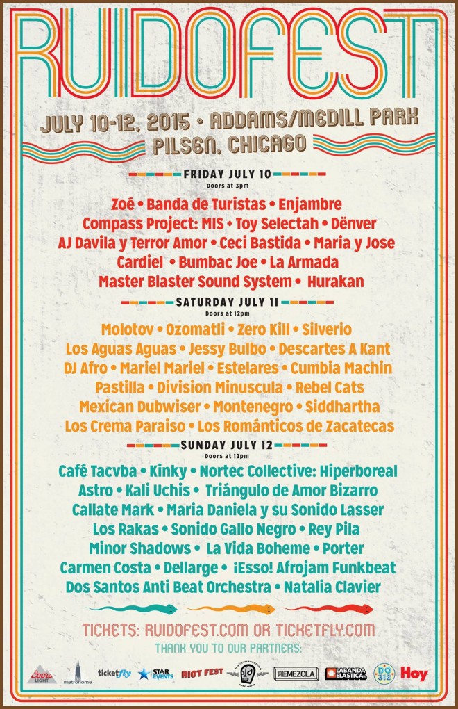 Ruido Fest Music Lineup, 2015