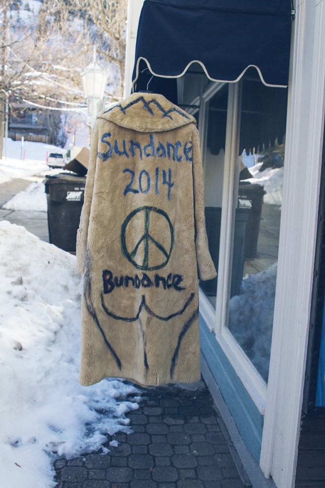 Fur Coat on Main Street in Park City, UT during Sundance Film Festival 2014 by Virgil Solis