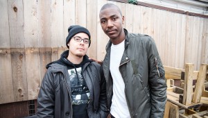 Jerrod Carmichael and Geoff Henao at Neighbors Funny or Die House at SXSW Film 2014 by Virgil Solis