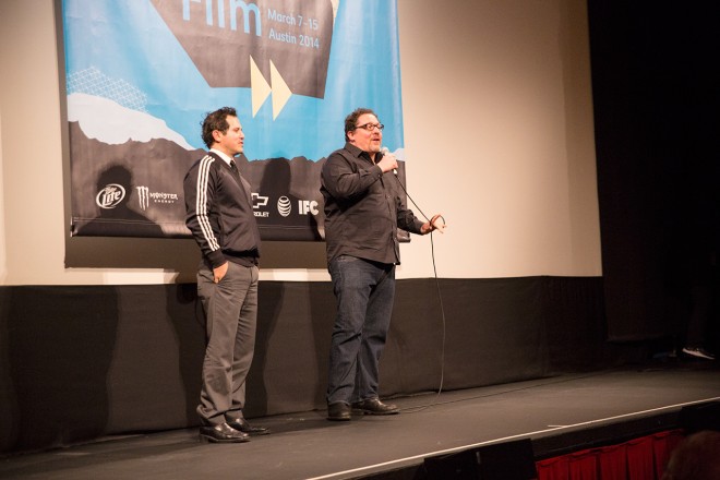 Jon Favreau & John Leguizamo at Chef Premiere SXSW 2014 by Virgil Solis