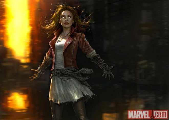 Concept art of The Avengers: Age of Ultron's Scarlet Witch