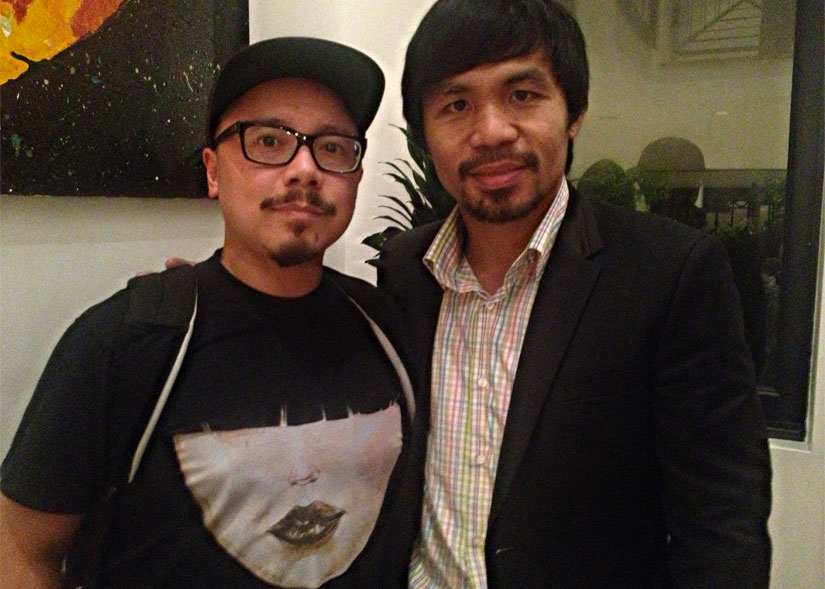Photo of Lenny Messina and Manny Pacquiao