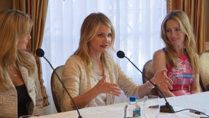 Kate Upton, Cameron, Diaz, and Leslie Mann at The Other Woman LA Press Conference