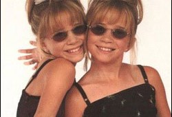 Mary-Kate and Ashley Olsen as pre-teens