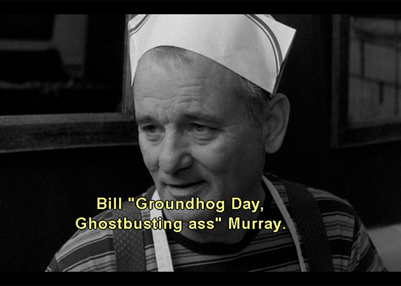 Film still of Bill Murray in Coffee and CIgarettes