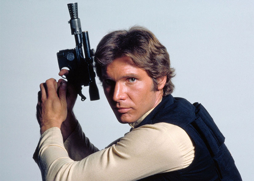 Promotional photo of Harrison Ford as Han Solo