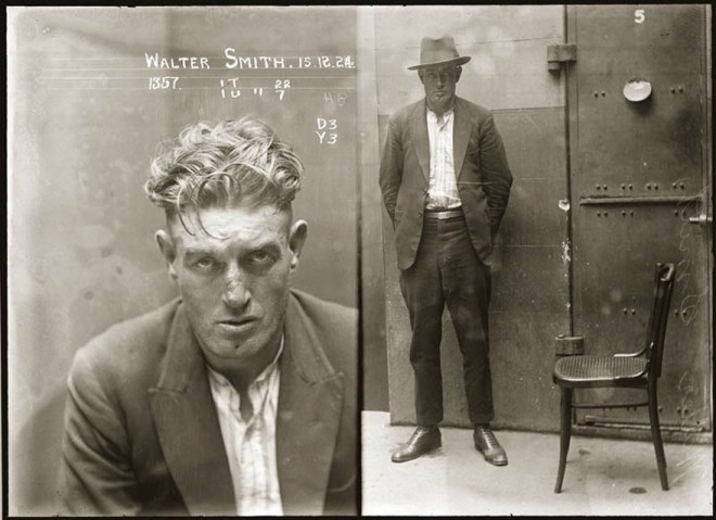 Vintage mugshots of gangsters in the 1920s