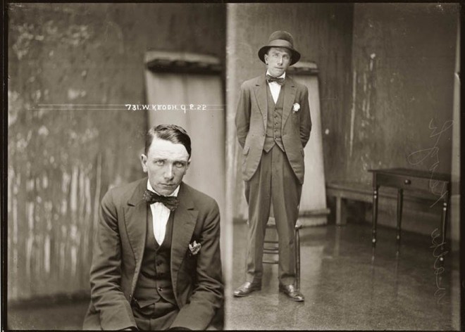 Vintage mugshots of gangsters in the 1920s