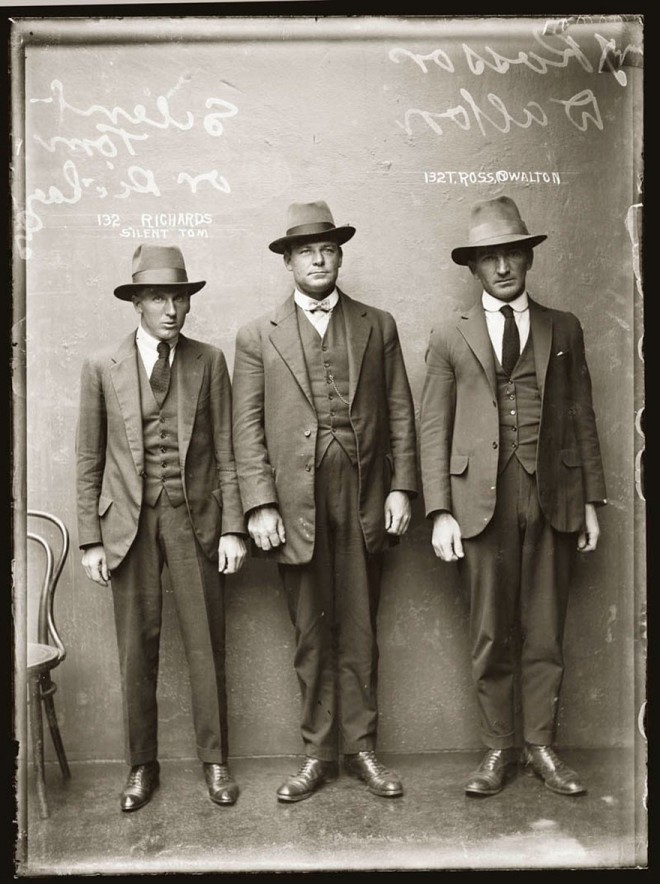 Vintage mugshots of gangsters in the 1920s