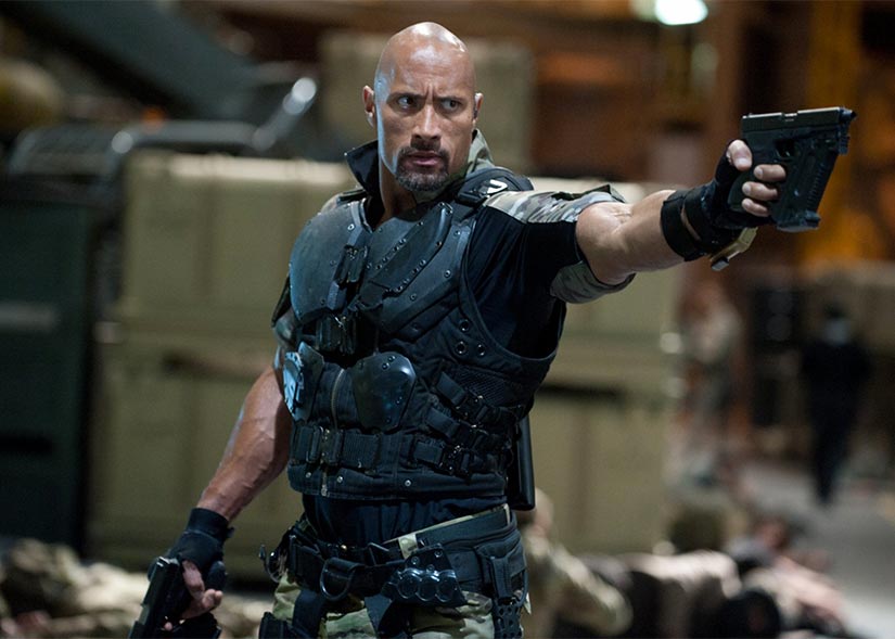 Film still of Dwayne Johnson in G.I. Joe