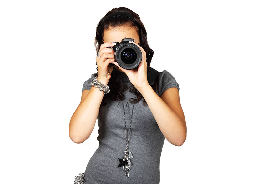 Stock photo of a female photographer