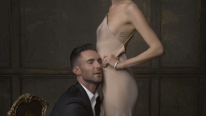 Adam Levine and Behati Prinsloo at Vanity Fair 2015 Oscars Party by Mark Seliger