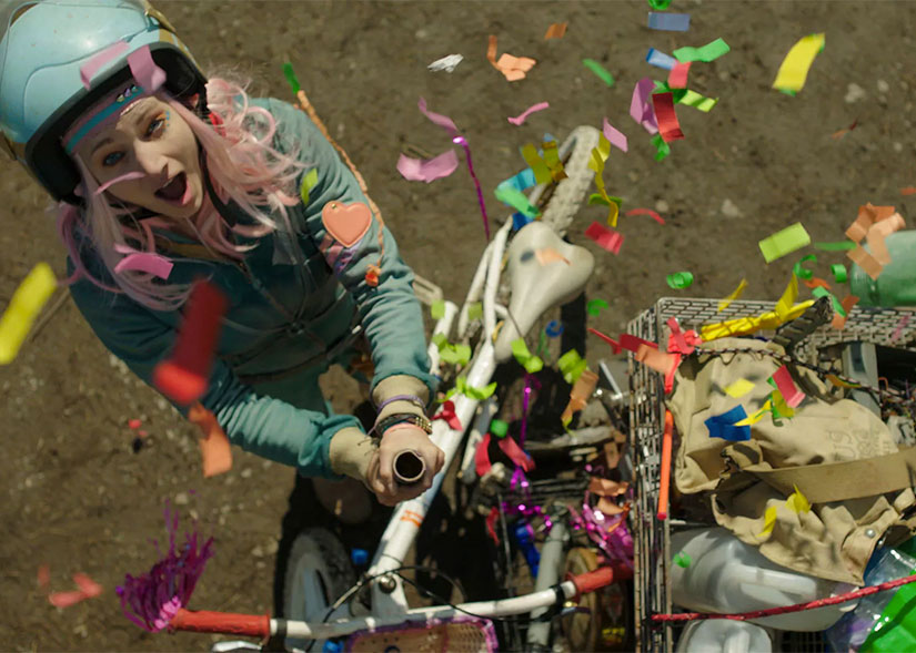 Laurence Leboeuf as Apple in the action/adventure film “TURBO KID” an Epic Pictures Group release.