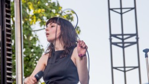 CHVRCHES performing at Pitchfork Music Festival 2015 in Chicago