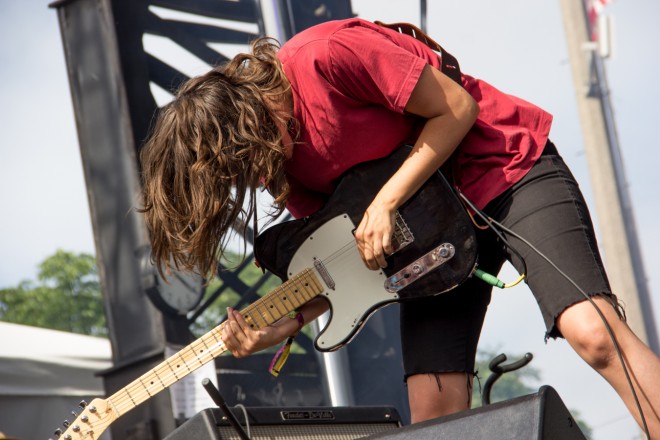 Courtney Barnett performing at Pitchfork Music Festival 2015