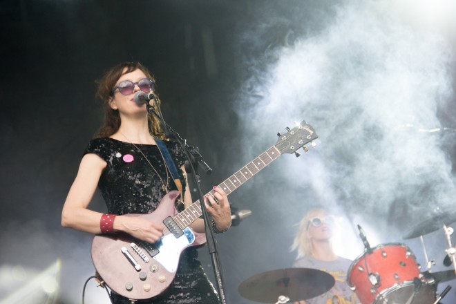 Ex Hex performing at Pitchfork Music Festival in Chicago