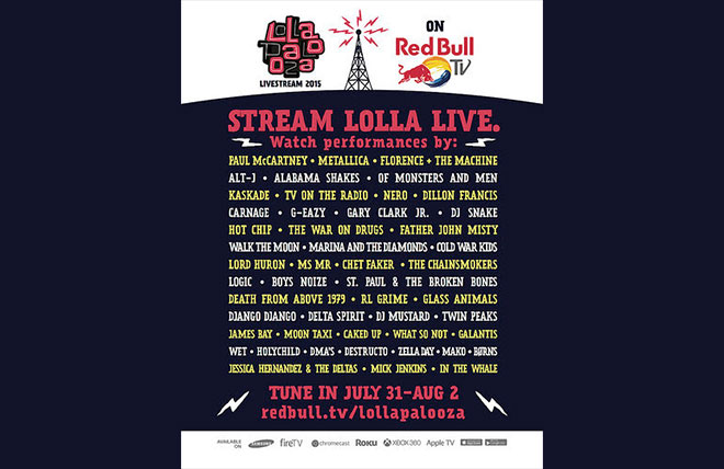 Art for Lollapalooza Live Stream 2015