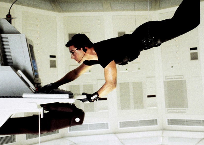 Screen shot of Tom Cruise in Mission: Impossible