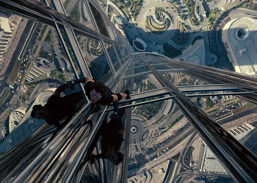 Film still of Burj Khalifa in Mission: Impossible - Ghost Protocol