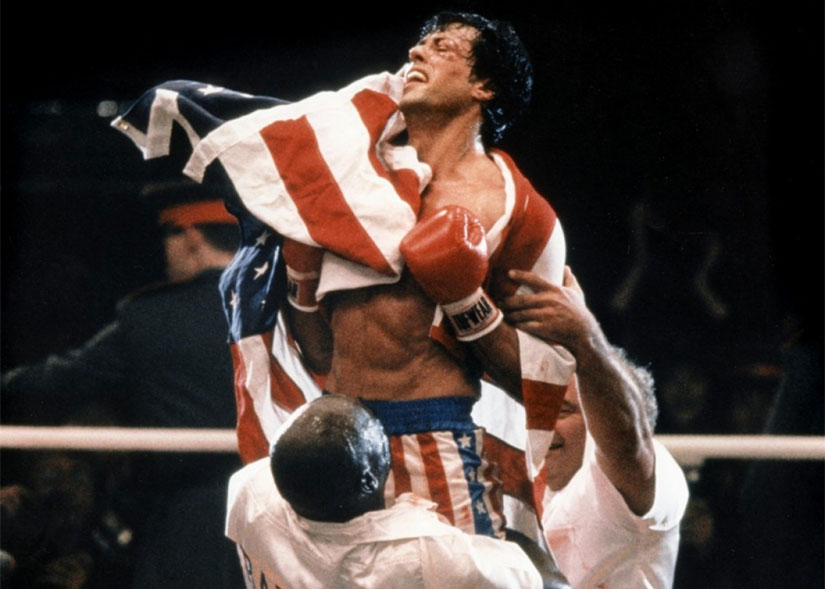 Film still of Sylvester Stallone as Rocky Balboa